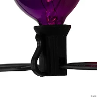 10-Count Orange and Purple G40 Globe Halloween Lights  9ft Black Wire