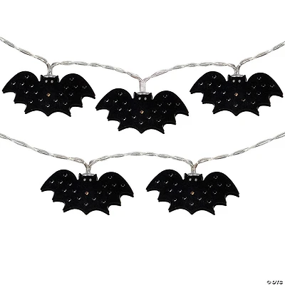 10-Count Warm White LED Halloween Bat Fairy Lights  4.25ft Copper Wire