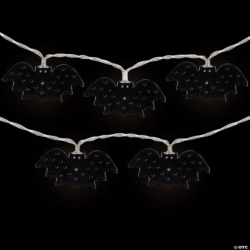 10-Count Warm White LED Halloween Bat Fairy Lights  4.25ft Copper Wire
