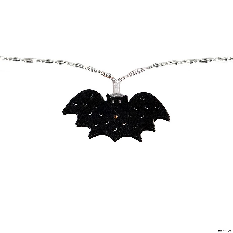 10-Count Warm White LED Halloween Bat Fairy Lights  4.25ft Copper Wire
