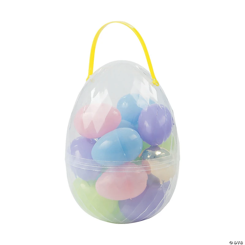 10" Egg Container with Plastic Easter Eggs - 18 Pc.
