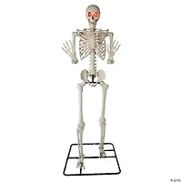 10 Ft. 5" Standing Multicolor Light-Up Eyes Posable Titan Skeleton Halloween Decoration