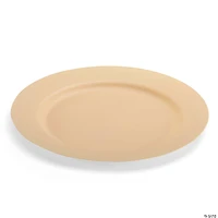10" Matte Bright Yellow Round Disposable Plastic Dinner Plates (40 Plates)