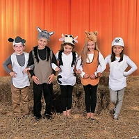 10 Pc. Nativity Costume Animal Slip-On Vest & Hat Sets for 5