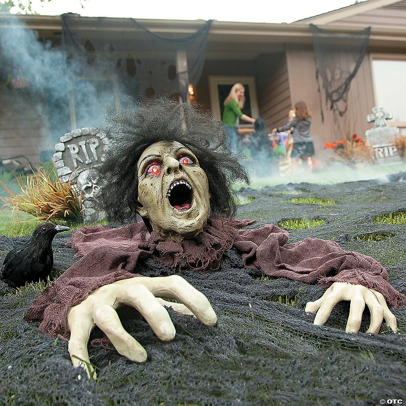 10" x 25" Clawing Zombie Groundbreaker with LED Eyes Halloween Decoration