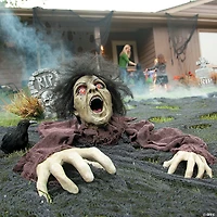 10" x 25" Clawing Zombie Groundbreaker with LED Eyes Halloween Decoration