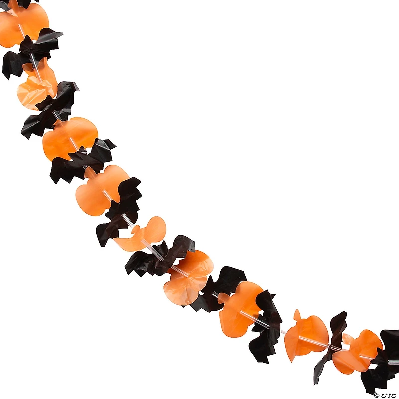 100 Ft. Halloween Pumpkin & Bat Garland