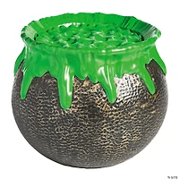 11 1/2" Light-Up & Sound Bubbling Over Cauldron Halloween Decoration