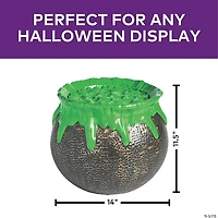 11 1/2" Light-Up & Sound Bubbling Over Cauldron Halloween Decoration