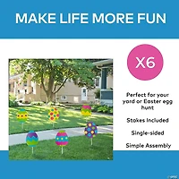 11 1/4" x 14" Easter Egg Yard Signs - 6 Pc.