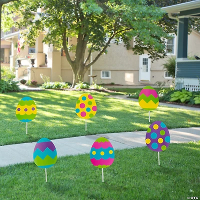 11 1/4" x 14" Easter Egg Yard Signs - 6 Pc.