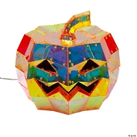 11 3/4" Halloween Multicolor Prismatic Jack-O'-Lantern Light-Up LED Light