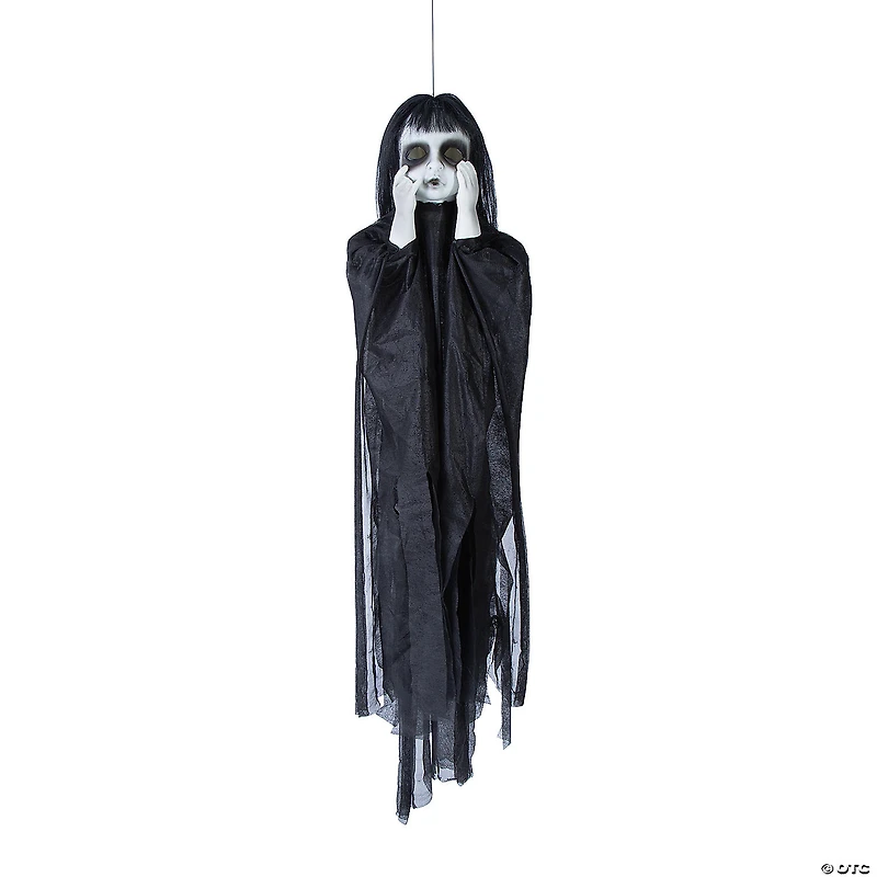 11 3/4" x 43 1/4" Hanging Spooky Undead Girl Halloween Decoration
