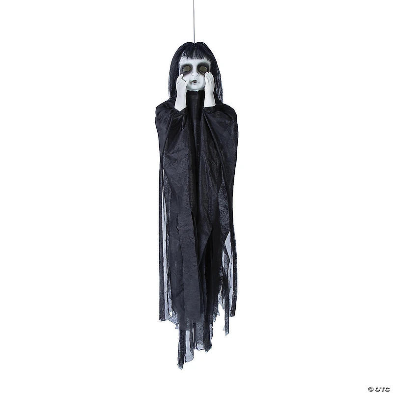 11 3/4" x 43 1/4" Hanging Spooky Undead Girl Halloween Decoration