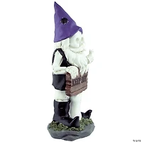 11.75" Gnome Skeleton "Keep Out" Halloween Decoration