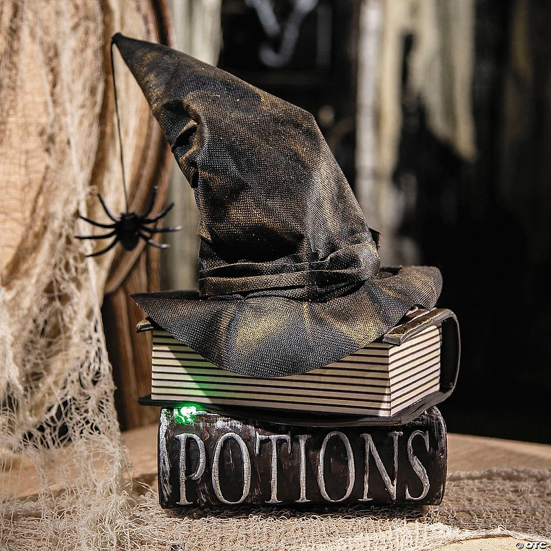 11" Animated Witch Hat Tabletop Halloween Decoration
