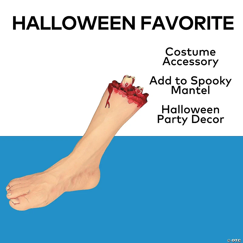 11" Severed Plastic Foot Halloween Tabletop Decoration