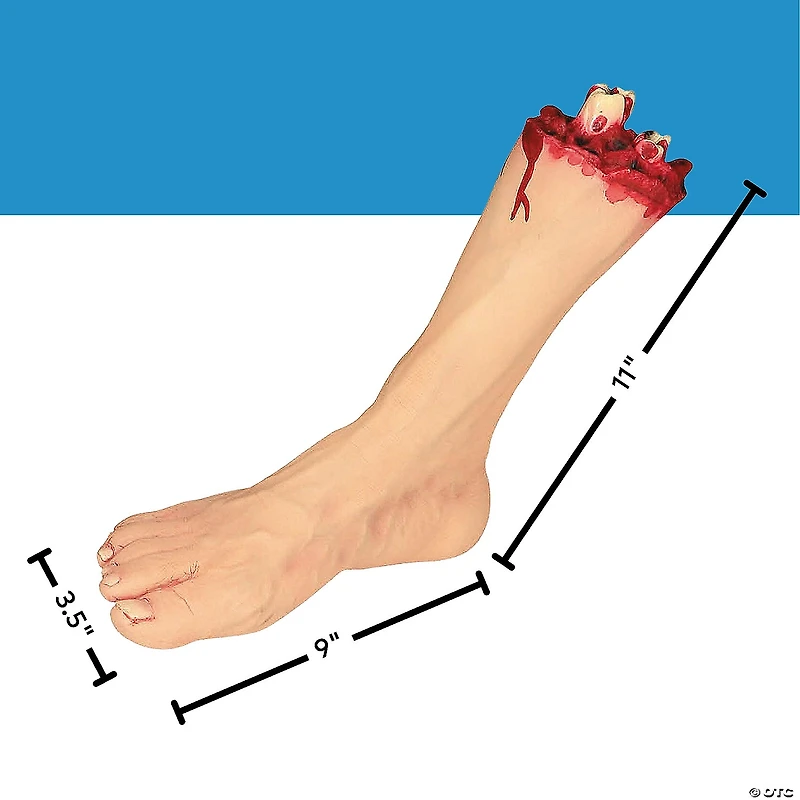 11" Severed Plastic Foot Halloween Tabletop Decoration