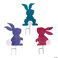 12 1/2" – 15 1/4" Easter Bunny Butt Yard Signs - 3 Pc.
