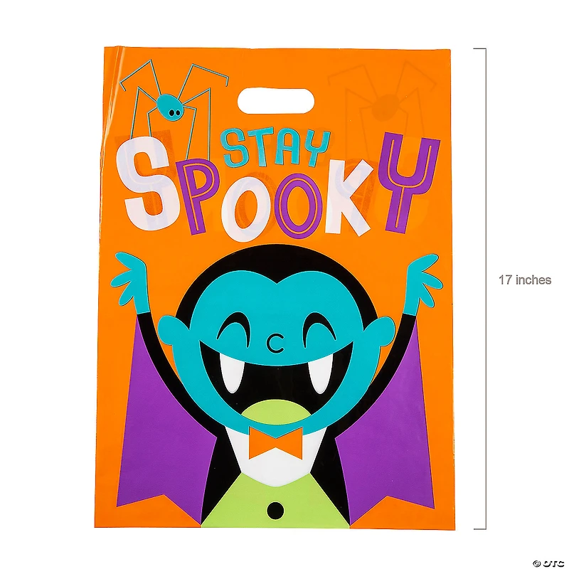 12-1/2" x 17" Bulk 50 Pc. Goofy Ghouls Plastic Trick-or-Treat Bags