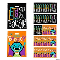 12-1/2" x 17" Bulk 50 Pc. Goofy Ghouls Plastic Trick-or-Treat Bags