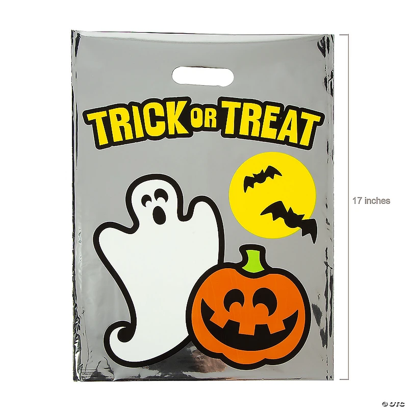 12 1/2" x 17" Bulk 50 Pc. Plastic Reflective Halloween Goody Bags