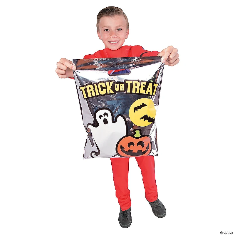 12 1/2" x 17" Bulk 50 Pc. Plastic Reflective Halloween Goody Bags