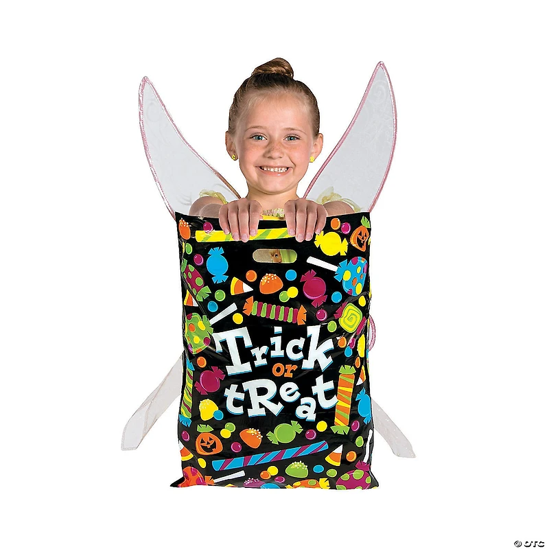 12 1/2" x 17" Bulk Large Sweet Halloween Trick-Or-Treat Plastic Goody Bags - 50 Pc.