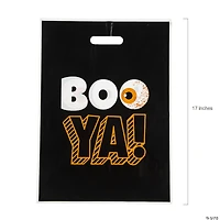 12-1/2" x 17" Halloween Funny Sayings  Trick-or-Treat Plastic Goody Bags - 50 Pc.
