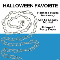12 Ft. Grey Plastic Bone Link Chain Halloween Decoration