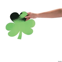 12" Green Metallic Shamrocks - 12 Pc.