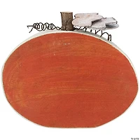 12" LED Lighted Birch Wood Jack-O-Lantern Halloween Decoration