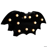 12" LED Lighted Black Bat Halloween Marquee Sign