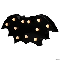 12" LED Lighted Black Bat Halloween Marquee Sign