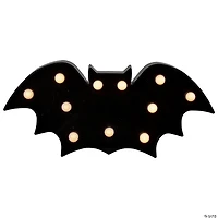 12" LED Lighted Black Bat Halloween Marquee Sign