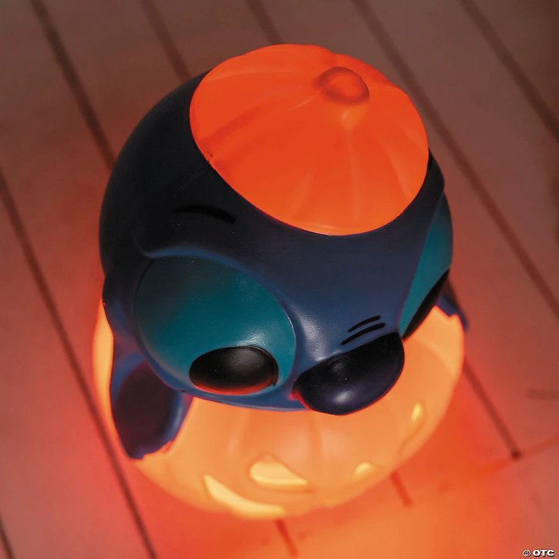 12" Light-Up Lilo & Stitch™ Stitch Pumpkin Stack Halloween Tabletop Decoration