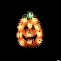 12" Lighted Jack-O-Lantern Halloween Window Silhouette