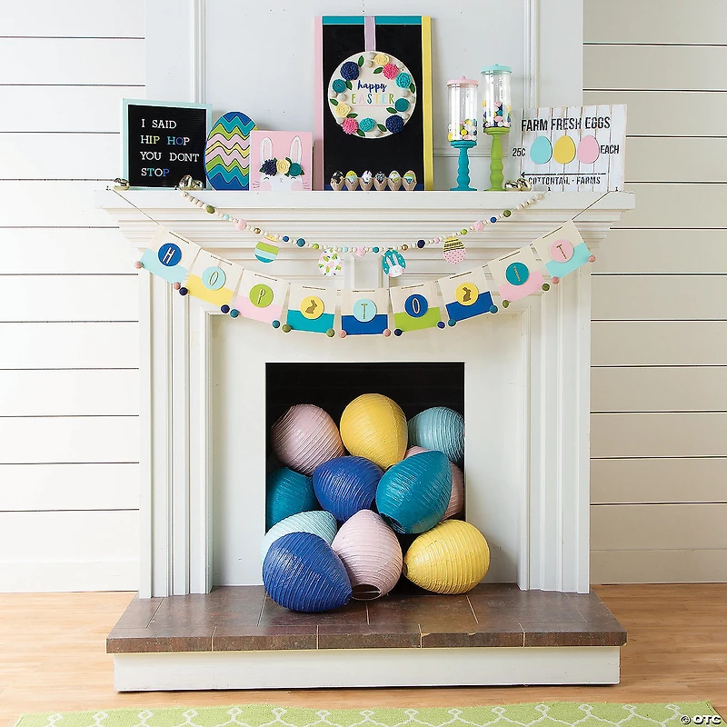 12" Pastel Easter Egg Hanging Paper Lanterns - 4 Pc.