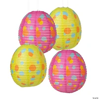 12" Pastel Easter Egg Hanging Paper Lanterns - 4 Pc.