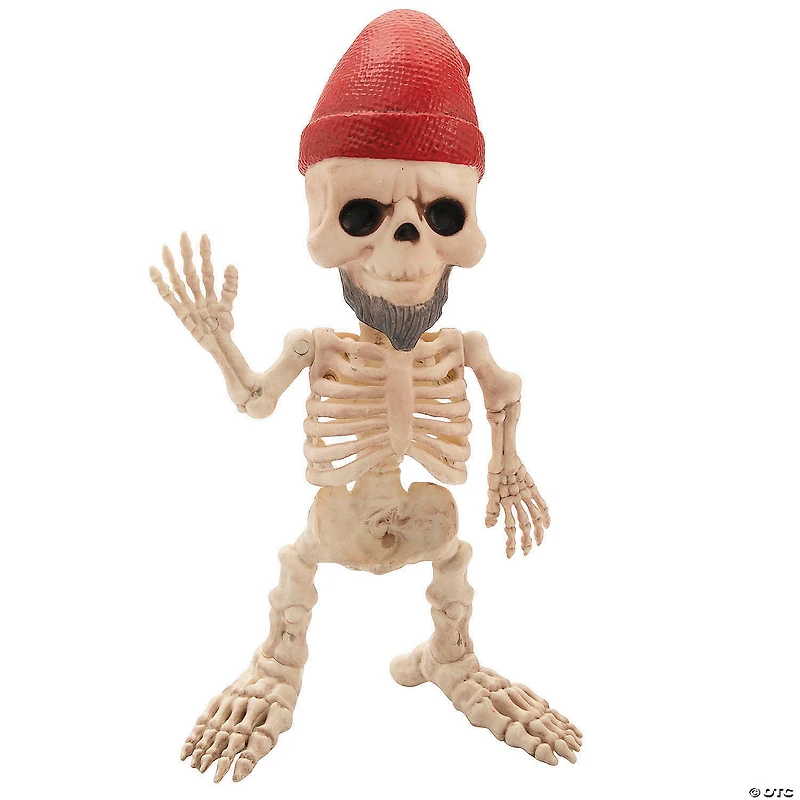 12" Standing Gnome Skeleton Halloween Decoration