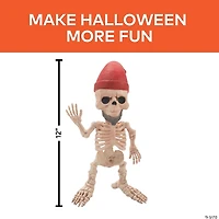 12" Standing Gnome Skeleton Halloween Decoration