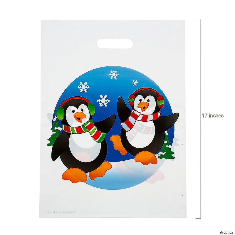 12" x 17" Bulk 50 Pc. Penguin Plastic Goody Bags