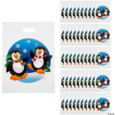 12" x 17" Bulk 50 Pc. Penguin Plastic Goody Bags