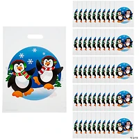 12" x 17" Bulk 50 Pc. Penguin Plastic Goody Bags