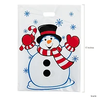 12" x 17" Bulk 50 Pc. Plastic Snowman Goody Bags