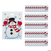 12" x 17" Bulk 50 Pc. Plastic Snowman Goody Bags