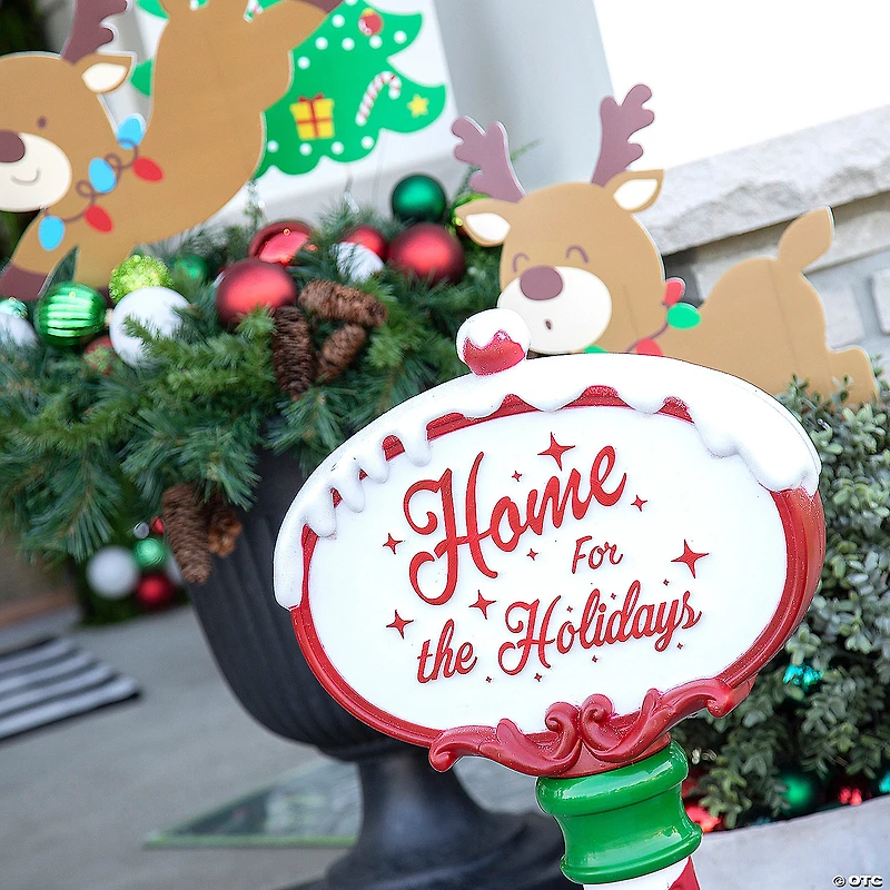 13 1/2" x 42 1/2" Outdoor Home for the Holidays LED Sign