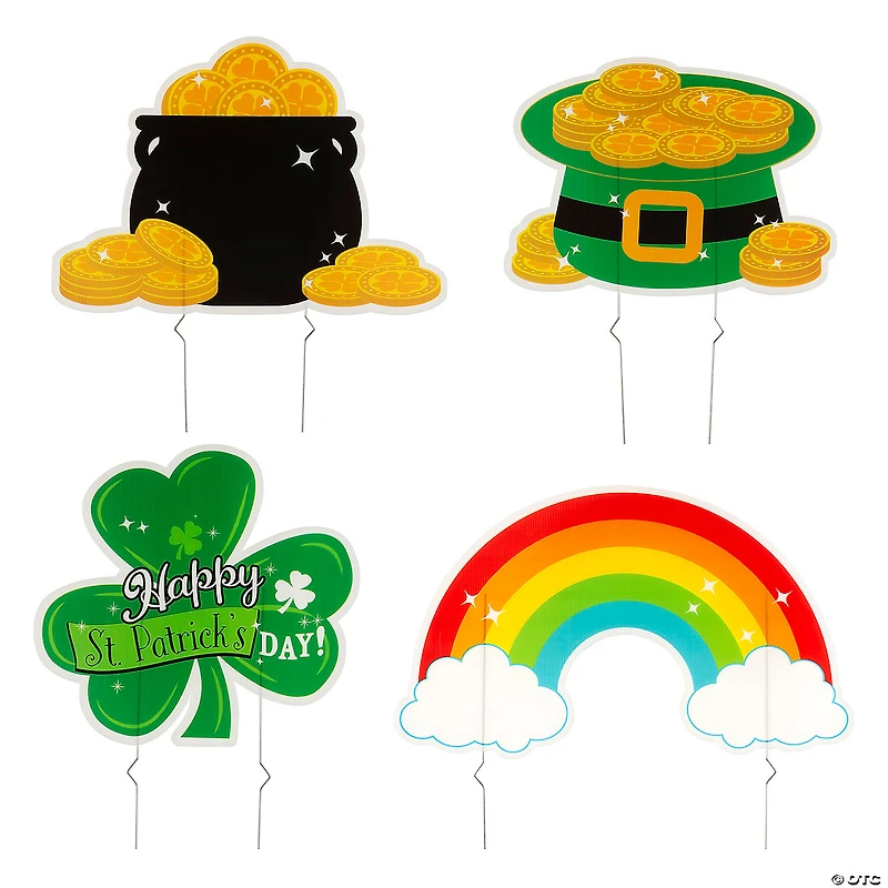 13" – 15 1/4" St. Patrick’s Day Yard Signs - 4 Pc.