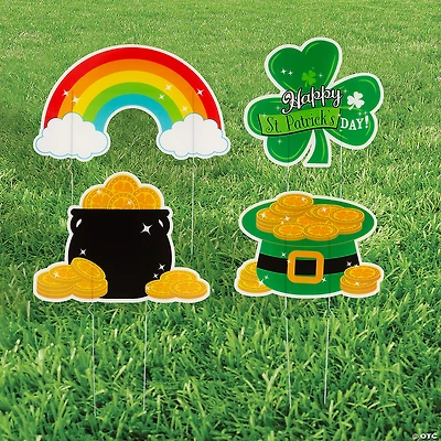 13" – 15 1/4" St. Patrick’s Day Yard Signs - 4 Pc.