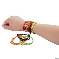 13" Bulk 72 Pc. Adjustable Nylon Friendship Rope Bracelets